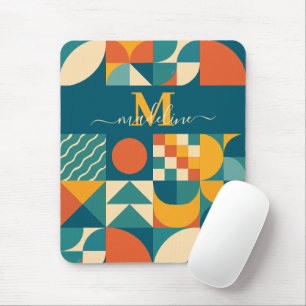 Tapis De Souris Personnalisé Retro géométrique coloré