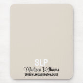 Tapis De Souris Personnalisé SLP Voix Langue Pathologiste Cadeau (Devant)