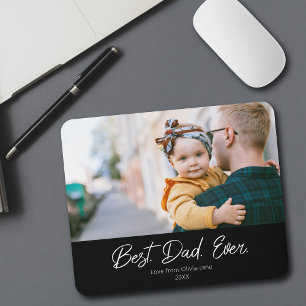 Tapis De Souris Personnalisé Une Photo Meilleur Papa Jamais Mousep