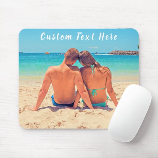Tapis De Souris Personnalisé votre carte de souris photo avec text (Avec souris)