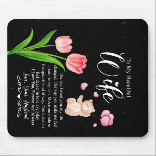 Tapis De Souris Personnalisée À Ma Belle Femme, Je T'Aime Pour Tou