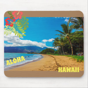 Tapis De Souris Personnaliser Aloha Hawaii Tropical