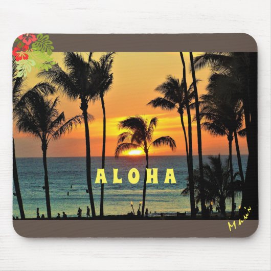 Tapis De Souris Personnaliser Aloha - Maui (Devant)