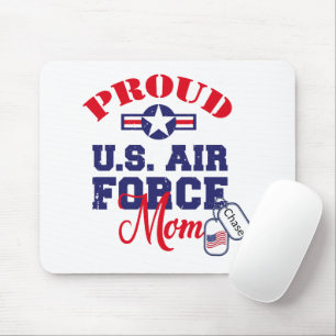 Tapis De Souris Personnaliser Chien Tag U.S Air Force Maman