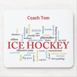 Tapis De Souris Personnaliser, Entraîneur de Hockey sur Glace Merc