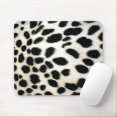Tapis De Souris Personnaliser fourrure dalmate Texture noir et bla (Avec souris)