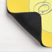Tapis De Souris Personnaliser Jaune Clair Et Gris Doux (Coin)
