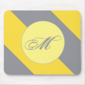 Tapis De Souris Personnaliser Jaune Clair Et Gris Doux (Devant)