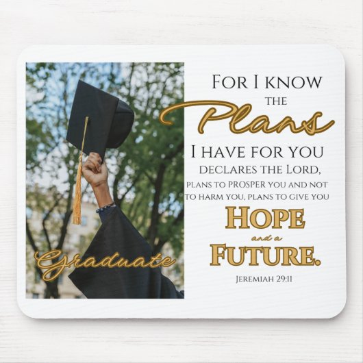 Tapis De Souris Personnaliser Jérémie 29:11 Écriture Casquette Gra (Devant)