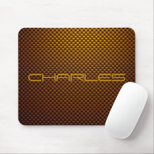 Tapis De Souris Personnaliser la fibre de carbone noire miel