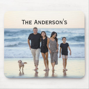 Tapis De Souris Personnaliser la photo avec monogramme et image