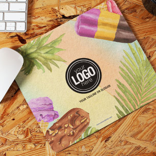 Tapis De Souris Personnaliser l'artsy aquarelle thème crème glacée