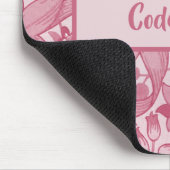 Tapis De Souris Personnaliser le dessin floral rose Fille Coder (Coin)