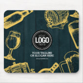 Tapis De Souris Personnaliser le thème de la brasserie Dark Green (Devant)