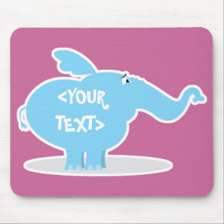 Tapis De Souris Personnalisez un éléphant, <YOUR TEXT>