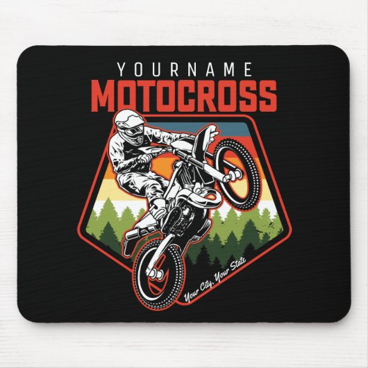 Tapis De Souris Personnalized Motocross (Devant)