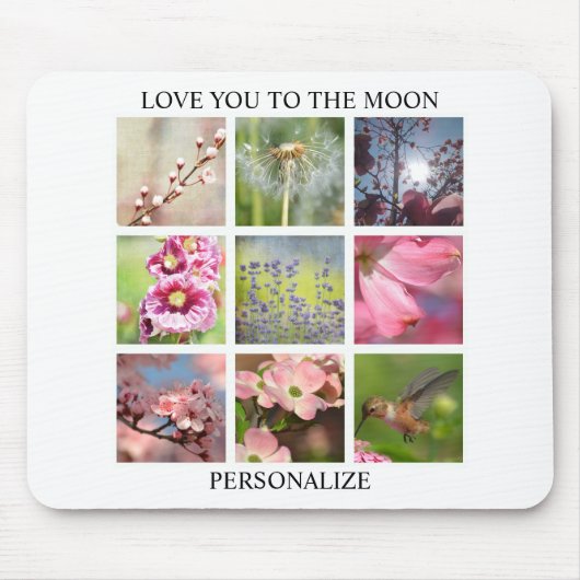 Tapis De Souris Personnalized Text and Photo Collage (Devant)