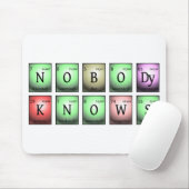 Tapis De Souris personne ne connaît les éléments chimiques (Avec souris)