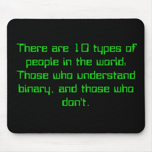 Tapis De Souris Personnes binaires (Devant)