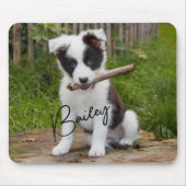 Tapis De Souris Pet Photo Black Script Mousepad (Devant)