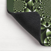 Tapis De Souris Pétales à feuilles blanches de forêt verte (Coin)