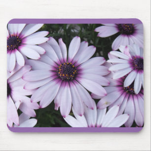 Tapis De Souris Pétales violets clair avec Arrière - plan pourpre