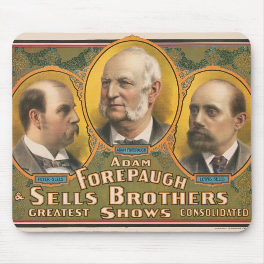 Tapis De Souris Peter Sells, Adam Forepaugh Et Lewis Sells (Devant)