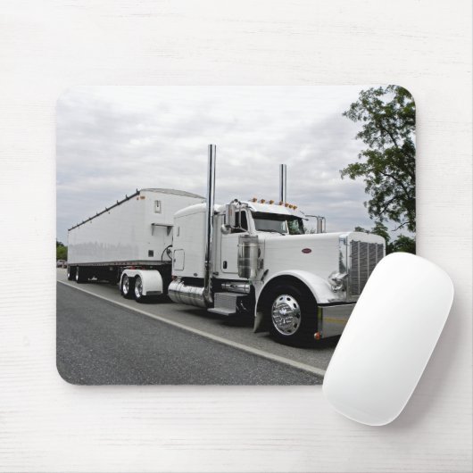 Tapis De Souris Peterbilt blanc 379 Mousepad (Avec souris)