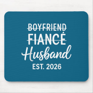 Tapis De Souris Petit Ami Fiancé Mari Marié Cérémonie de Mariage