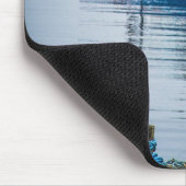 Tapis De Souris Petit bateau de pêche bleu (Coin)