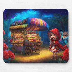 Tapis De Souris Petit Chaperon Rouge et Loup