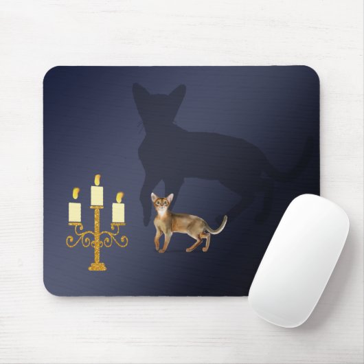 Tapis De Souris Petit chat avec une énorme mousepad d'ombre (Avec souris)