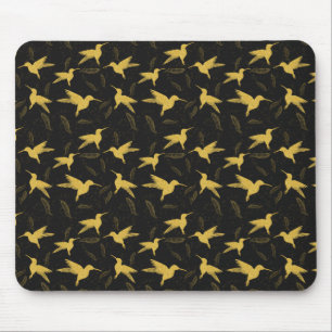 Tapis De Souris Petit colibri oiseau sans soudure motif - sombre