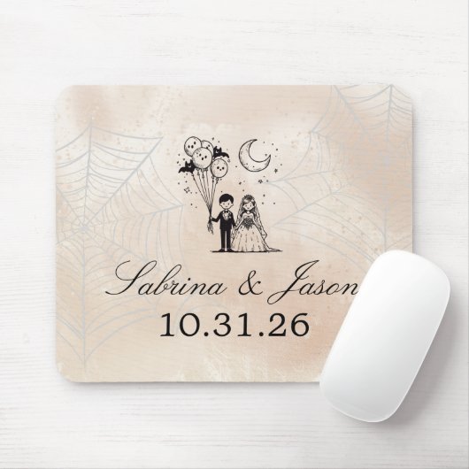 Tapis De Souris Petit Couple Effrayant (Avec souris)