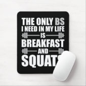 Tapis De Souris Petit-déjeuner et squats - Exercice de musculation (Avec souris)