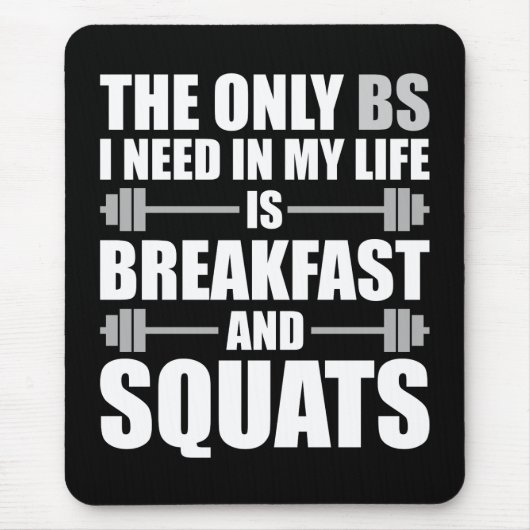 Tapis De Souris Petit-déjeuner et squats - Exercice de musculation (Devant)