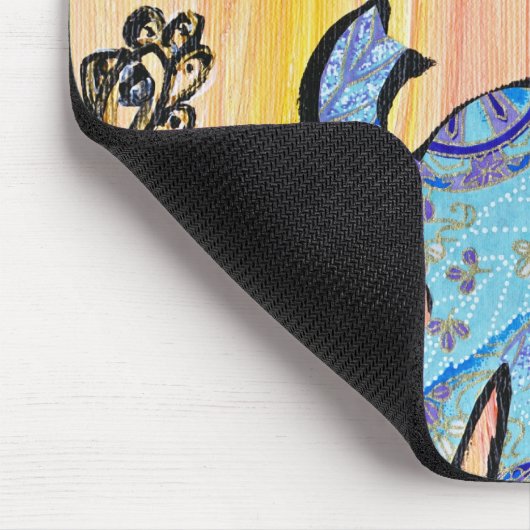 Tapis De Souris Petit éléphant bleu Mousepad (Coin)