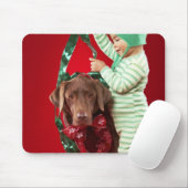 Tapis De Souris Petit garçon décorant un chien (Avec souris)