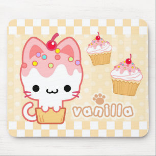 Tapis De Souris Petit gâteau Kitty Mousepad de vanille