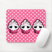 Tapis De Souris Petit gâteau rose de crâne (Avec souris)