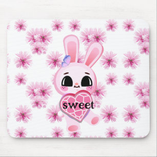Tapis De Souris petit lapin blanc doux