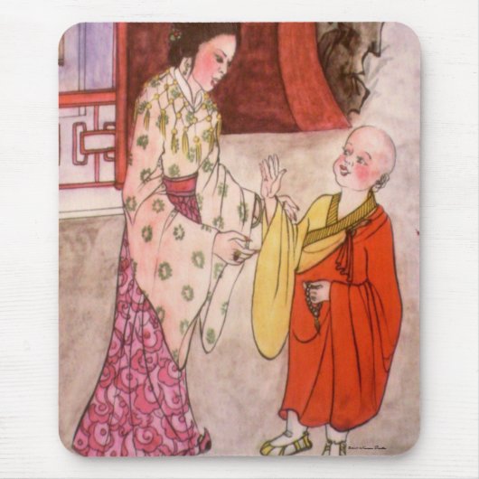 Tapis De Souris Petit moine bouddhiste Mousepad (Devant)