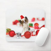 Tapis De Souris Petit Papillon Chien Noël Santa Hat (Avec souris)
