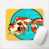 TAPIS DE SOURIS PETIT PEU DE POISSON KOI MOUSE PAD (Avec souris)