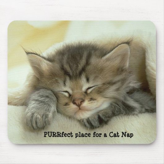 Tapis De Souris Petit somme Mousepad de chat (Devant)