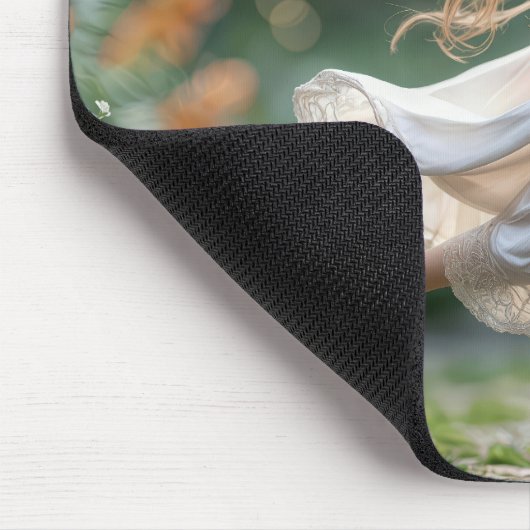 Tapis De Souris Petite Fille À La Recherche De Papillons (Coin)