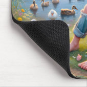 Tapis De Souris Petite fille avec canards (Coin)