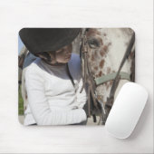 Tapis De Souris Petite fille avec son cheval (Avec souris)