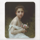 Tapis De Souris Petite fille avec un bouquet (Devant)