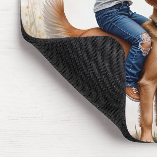 Tapis De Souris Petite fille envoyant une lettre (Coin)